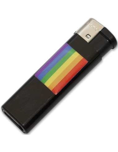 PRIDE - BRIQUET NOIR AVEC DRAPEAU LGBT 1 