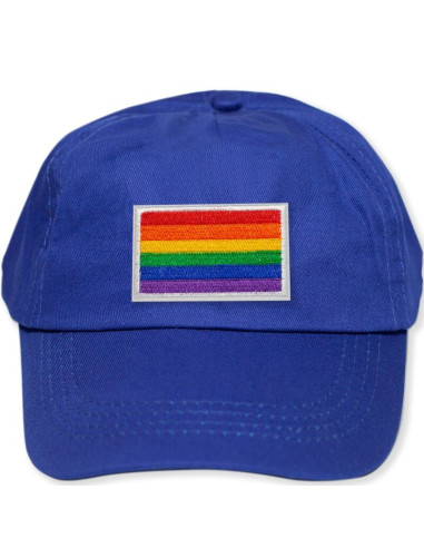 PRIDE - CAPPELLO BLU CON BANDIERA LGBT 1 