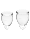 SATISFYER - FEEL CONFIDENT MENSTRUAL CUP CLEAR 15 + 20 ML 3 