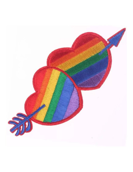 PRIDE - PATCH COEUR DRAPEAU LGBT 1 