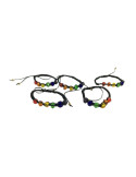 PRIDE - BRACCIALE CON SFERA IN VETRO CON BANDIERA LGBT 1 