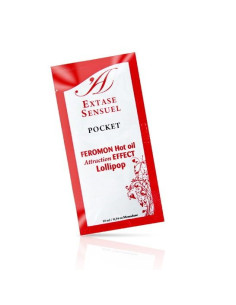 EXTASE SENSUAL - HUILE DE MASSAGE AUX PHÉROMONES EFFET CHALEUR SUCETTE 10 ML 2 