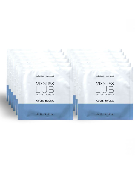 MIXGLISS - LUBRIFIANT NATUREL BASE D'EAU 12 UNIDOSE 4 ML 1 