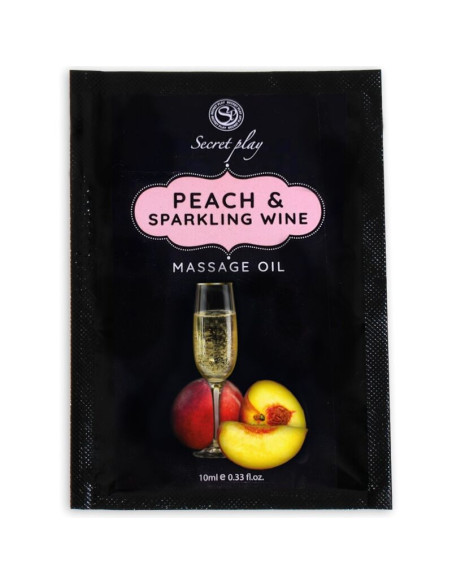 SECRETPLAY - PEACH & SPARKLING WINE MASSAGE OIL SACHET 10 ML 1 