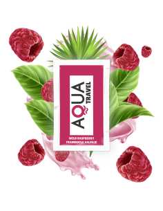 AQUA TRAVEL - WILD RASPBERRY FLAVOUR WATERBASED LUBRICANT 6 ML 1 