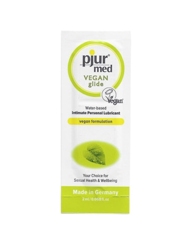 PJUR - MED LUBRIFIANT BASE EAU VEGAN GLIDE 2 ML 1 