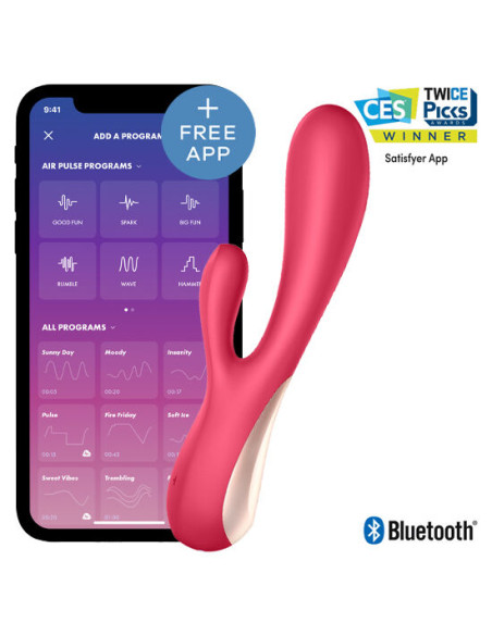 SATISFYER - MONO FLEX RED WITH APP 4 