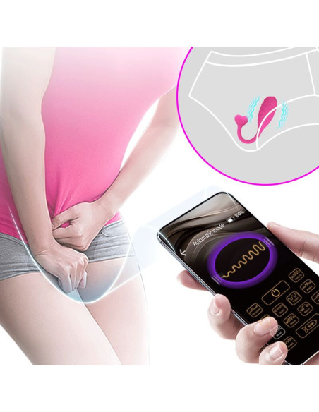 PRETTY LOVE - APP CONTROLLED PINK FISHER VIBRATING EGG 8 