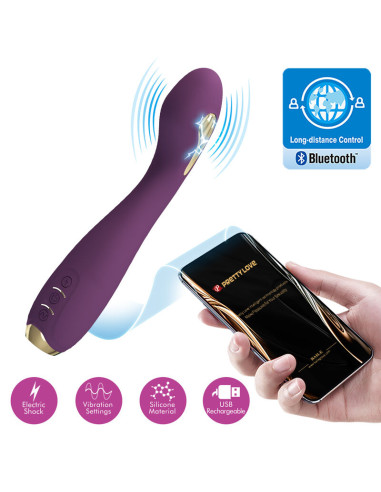 PRETTY LOVE - HECTOR ELECTROSHOCK VIBRATOR BY APP CONTROL PURPLE 17 