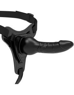 FETISH SUBMISSIVE HARNESS - BLACK SILICONE REALISTIC 16 CM 5 