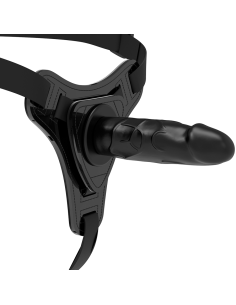 HARNAIS SOUMIS FETISH - SILICONE NOIR RÉALISTE 15 CM 5 