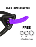 DELTA CLUB - TOYS HARNESS + DONG PURPLE SILICONE 17 CM -O- 3 CM 9 