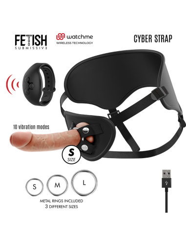 FETISH SUBMISSIVE CYBER STRAP - IMBRAGATURA CON TELECOMANDO TECNOLOGIA DILDO WATCHME S 15 