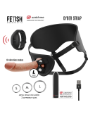 FETISH SUBMISSIVE CYBER STRAP - HARNESS WITH DILDO AND BULLET REMOTE CONTROL WATCHME L TECHNOLOGY 16 