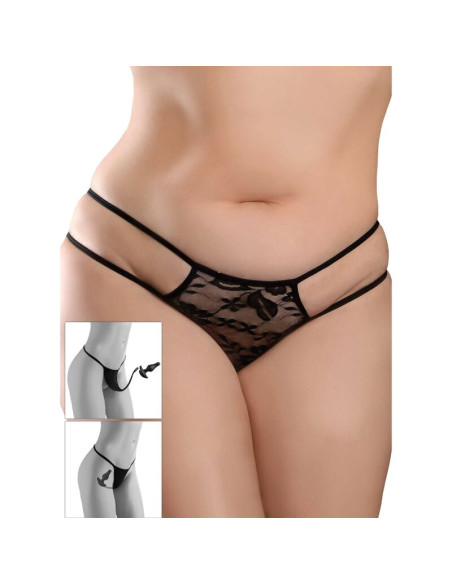 HOOK UP PANTIES - CROTCHLESS PLEASURE PEARLS SIZE XL/XXL 6 