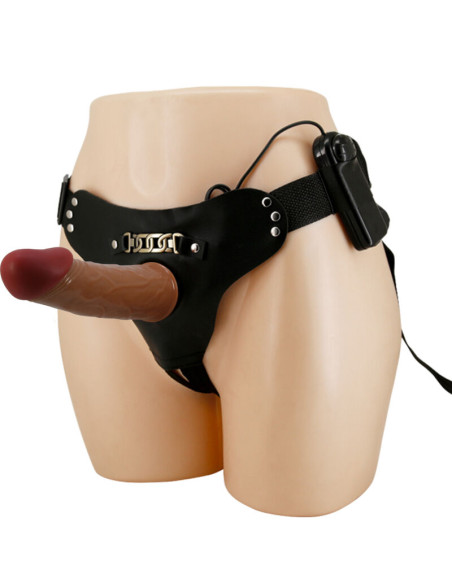 PRETTY LOVE - STARKS HARNESS BRIEFS MULTI-SPEED VIBRATION DILDO 17,5 CM LIGHT BROWN 9 