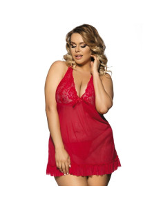 SUBBLIME - QUEEN PLUS RED BABYDOLL FLORAL MOTIVS IN BREASTS 2 