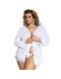 SUBBLIME - QUEEN PLUS BABYDOLL BLANC FRANGES 5 