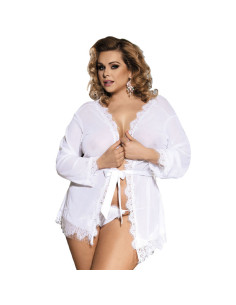 SUBBLIME - QUEEN PLUS BABYDOLL BIANCO CON FRANGE 5 