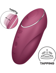 SATISFYER - TAP & CLIMAX 1 LAY-ON VIBRATOR RED 6 