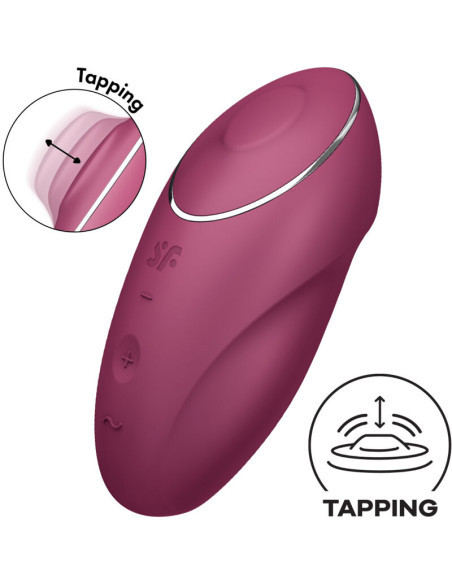 SATISFYER - TAP & CLIMAX 1 AUFLEGVIBRATOR ROT 6 