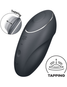 SATISFYER - TAP & CLIMAX 1 AUFLEGVIBRATOR SCHWARZ 6 