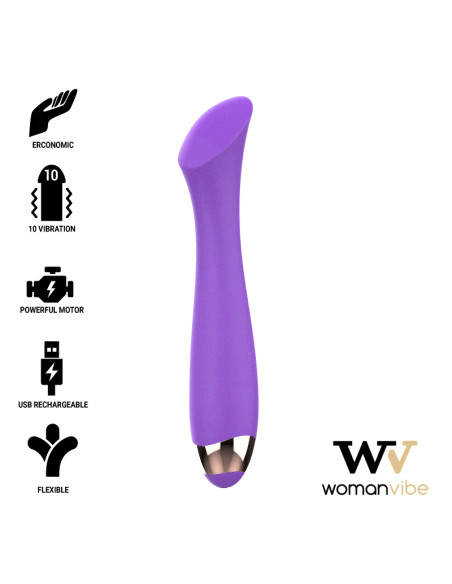 WOMANVIBE - MANDY "K" POINT SILICONE RECHARGEABLE VIBRATOR 6 