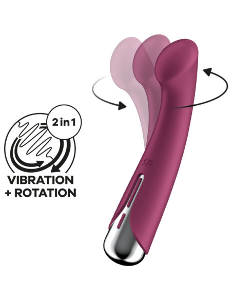 SATISFYER - SPINNING G-SPORT 1 ROTATOR VIBRATOR RED 6 