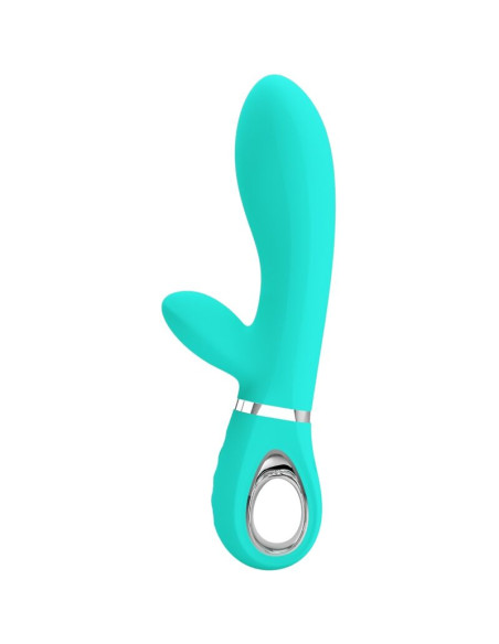 PRETTY LOVE - VIBRATORE MULTIFUNZIONE G-SPOT THOMAS VERDE ACQUA 9 