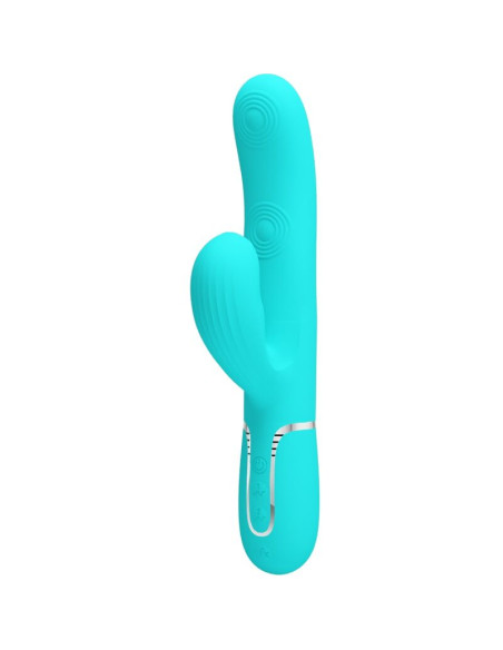 PRETTY LOVE - PERLITA MULTIFUNCTION 3 IN 1 G-SPOT VIBRATOR AQUA GREEN 11 