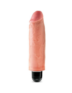 KING COCK - 15.24 CM VIBRATING STIFFY FLESH 4 