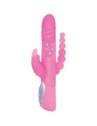 SEVEN CREATIONS - E RABBIT TRIPLE PLAY VIBRATORE TRIPLA STIMOLAZIONE ROSA 2 