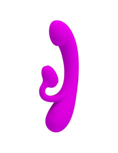 PRETTY LOVE - VIBRATORE SINCERO E VENTOSA CLITORIDE IN SILICONE VIOLA 9 