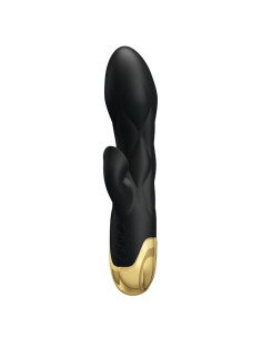 PRETTY LOVE - BLACK RECHARGEABLE GOLD PLATED LUXURY VIBRATOR 7 