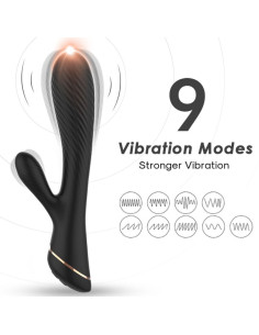 ARMONY - VIBRATORE RABBIT IN SILICONE NERO 4 