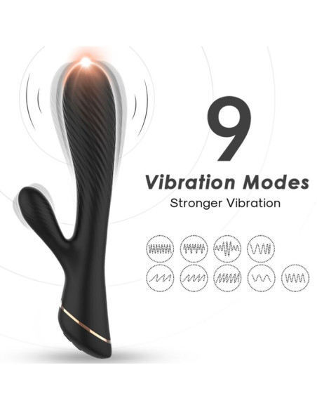 ARMONY - VIBRATEUR LAPIN SILICONE NOIR 4 