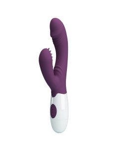 PRETTY LOVE - ANDRE RABBIT VIBRATOR & G-POINT STIMULATOR PURPLE 10 