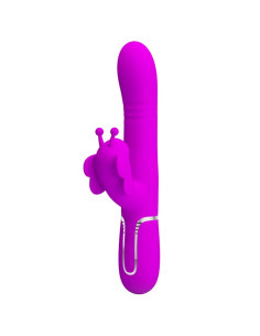 PRETTY LOVE - VIBRATEUR MULTIFONCTION LAPIN 4 EN 1 PAPILLON FUCHSIA 11 