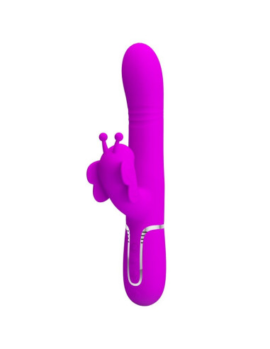 PRETTY LOVE - VIBRATEUR MULTIFONCTION LAPIN 4 EN 1 PAPILLON FUCHSIA 11 