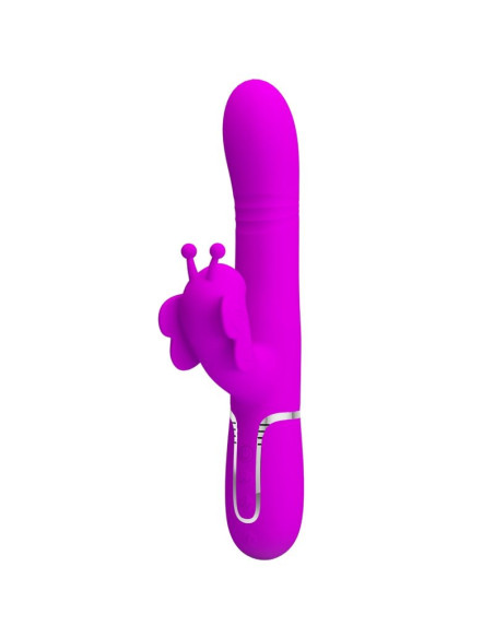 PRETTY LOVE - VIBRATEUR MULTIFONCTION LAPIN 4 EN 1 PAPILLON FUCHSIA 11 