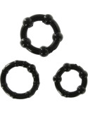 SEVEN CREATIONS - SET OF THREE BLACK PENIS RINGS 2 