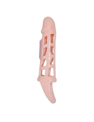 BAILE - PENIS EXTENDER COVER WITH VIBRATION AND NATURAL STRAP 13.5 CM 8 