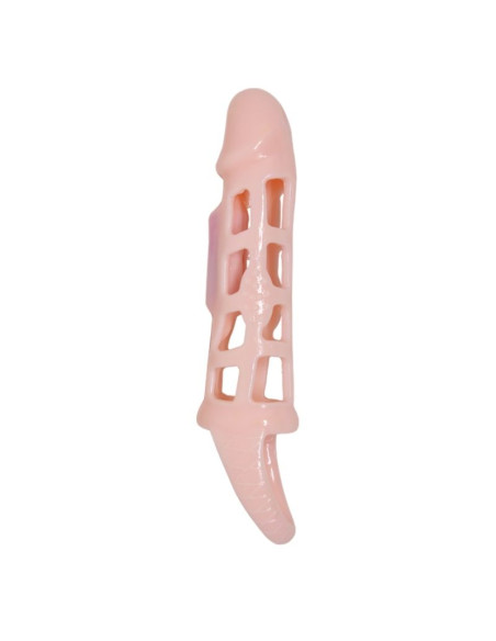 BAILE - PENIS EXTENDER COVER WITH VIBRATION AND NATURAL STRAP 13.5 CM 8 