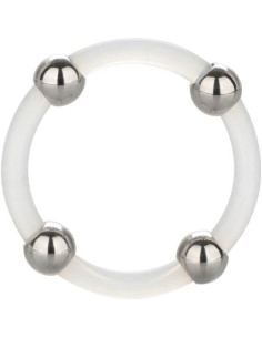 CALEXOTICS - STEEL BEADED SILICONE RING L 4 