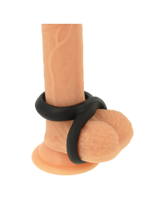 POWERING - SUPER FLEXIBLE AND RESISTANT PENIS AND TESTICLE RING PR12 BLACK 9 