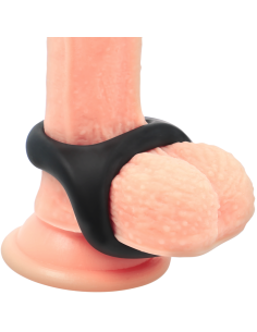 POWERING - ANELLO PER PENE E TESTICOLI SUPER FLESSIBILE E RESISTENTE PR13 NERO 9 