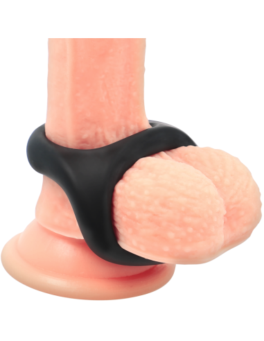 POWERING - ANELLO PER PENE E TESTICOLI SUPER FLESSIBILE E RESISTENTE PR13 NERO 9 