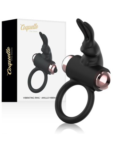 COQUETTE CHIC DESIRE - COCK RING WITH VIBRATOR BLACK/ GOLD 9 