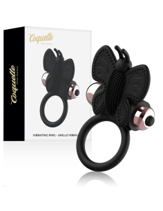 COQUETTE CHIC DESIRE - ANELLO CAZZO FARFALLA CON VIBRATORE NERO/ORO 8 