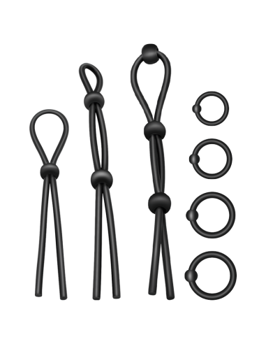 ADDICTED TOYS - FLEXIBLE SILICONE COCK RING SET 7 PIECES 8 